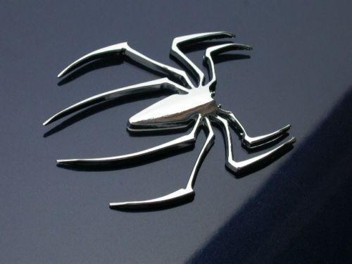 Cute Spider Logo - New Cute Metal Spider Shape Emblem Chrome 3D Car Truck Motor Decal ...