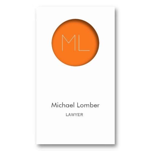 Orange Circle with Line Logo - Minimalistic modern Business Card orange circle | Pinterest ...