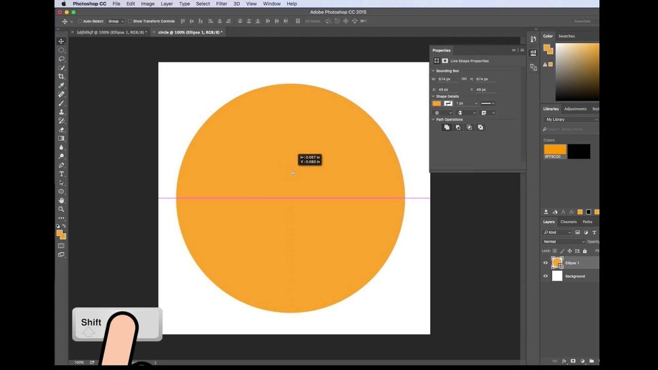 Orange Circle with Line Logo - How To Make A Perfect Circle In Photoshop CC, CS5/CS6 (EASY TUTORIAL ...