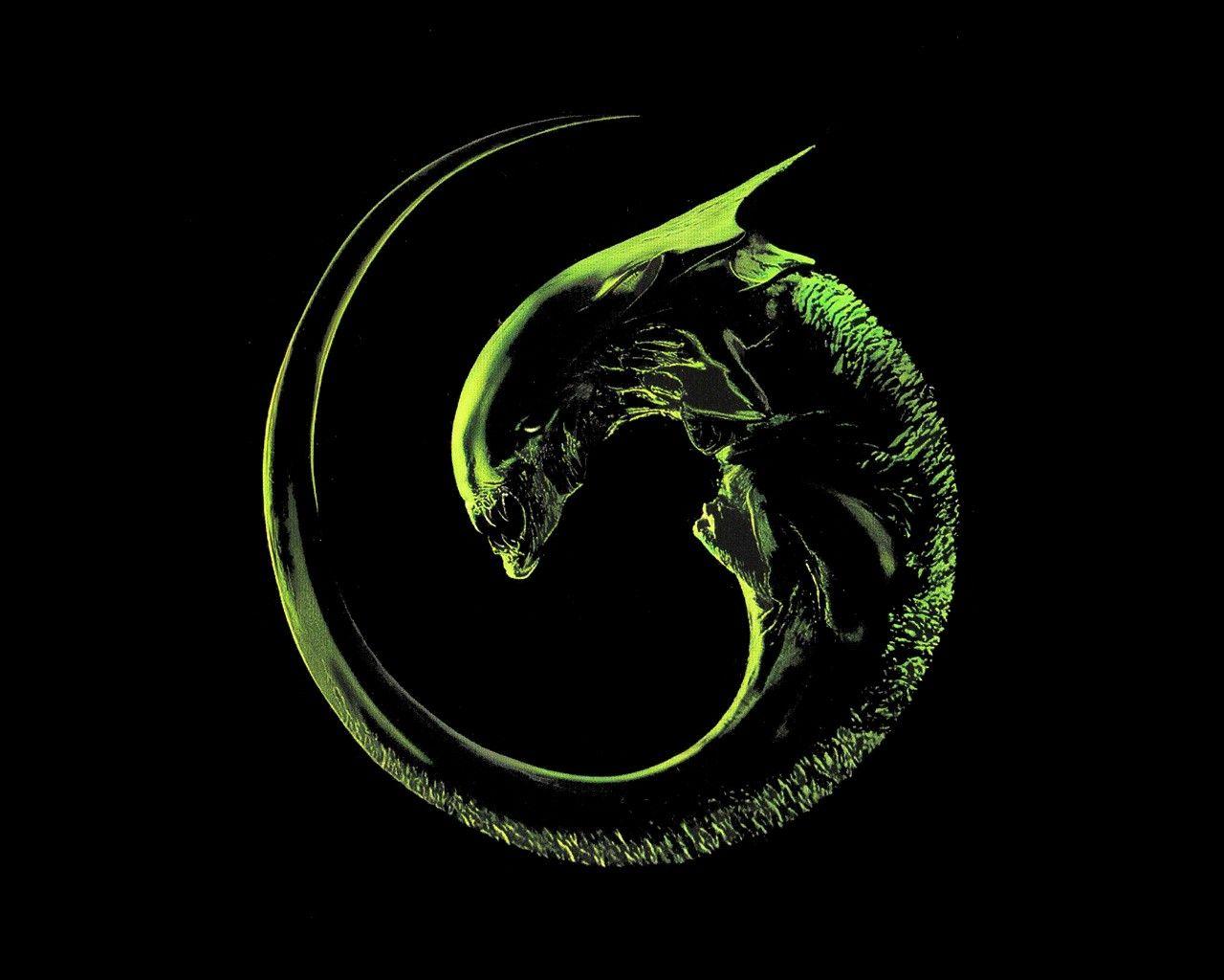 Alien Movie Logo - Wallpaper : illustration, spiral, movies, logo, circle, Xenomorph ...