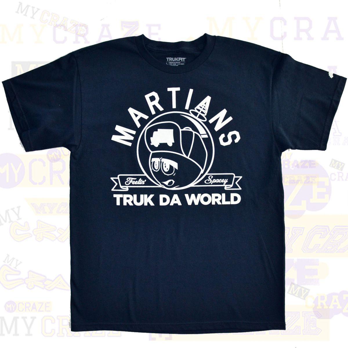 Trukfit Martian Logo - TRUKFIT Truk Da World Martians Navy T-Shirt | eBay