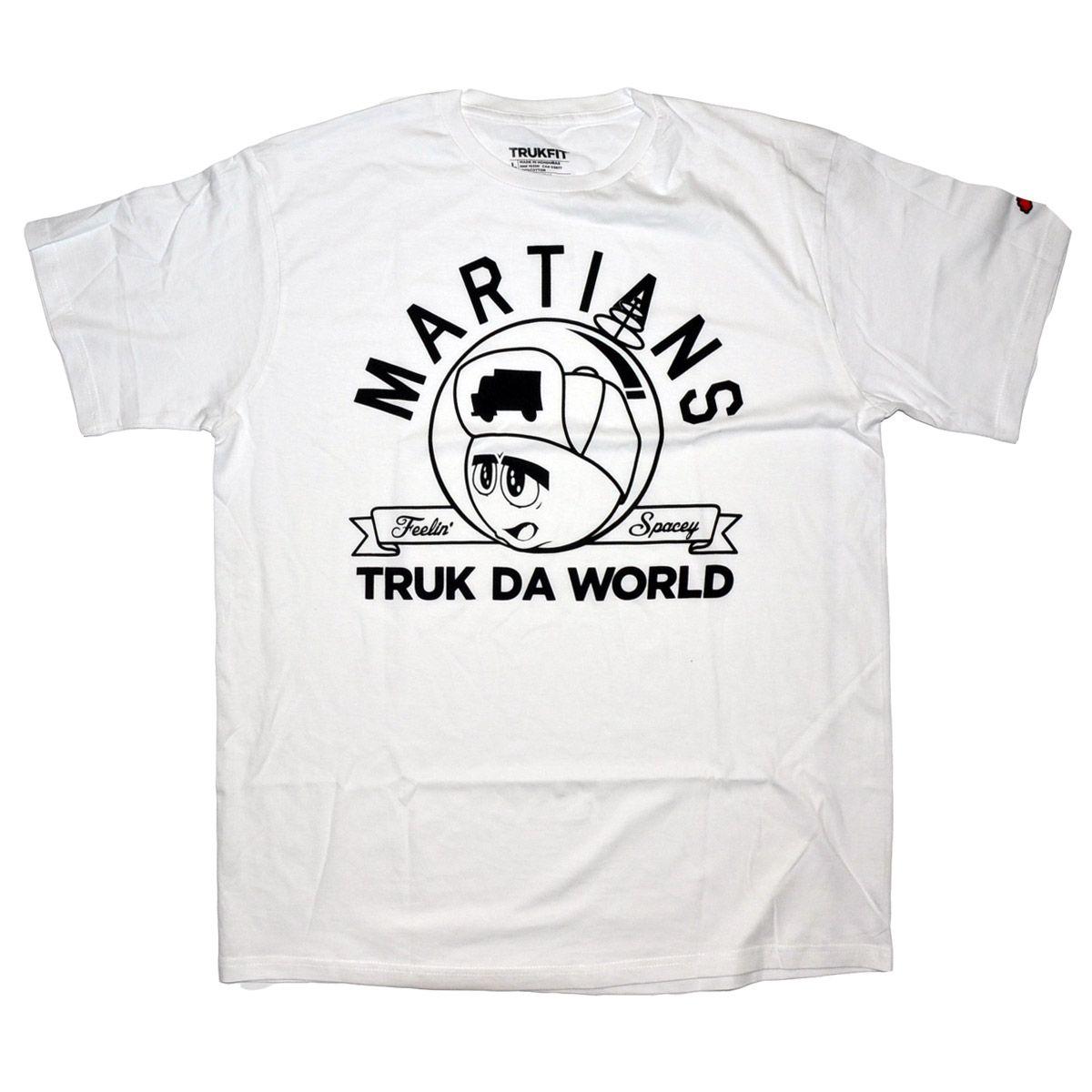 Trukfit Martian Logo - TRUKFIT Martians Truk Da World White T-Shirt - MyCraze