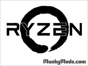 AMD Ryzen Logo - AMD RYZEN Logo Computer PC Case Window Applique Vinyl Decal (Color ...