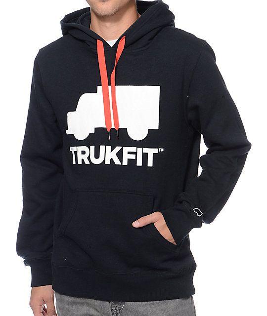 Trukfit Martian Logo - Trukfit Truck Logo Pop Black & White Pullover Hoodie | Zumiez