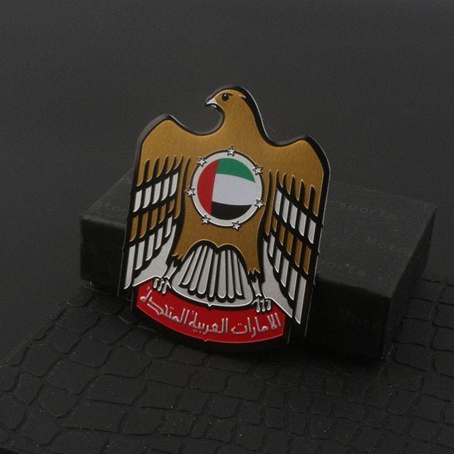 Flying Turkey Logo - 10pcs UAE United Arab Emirates National Emblem Totem Flying Glod ...
