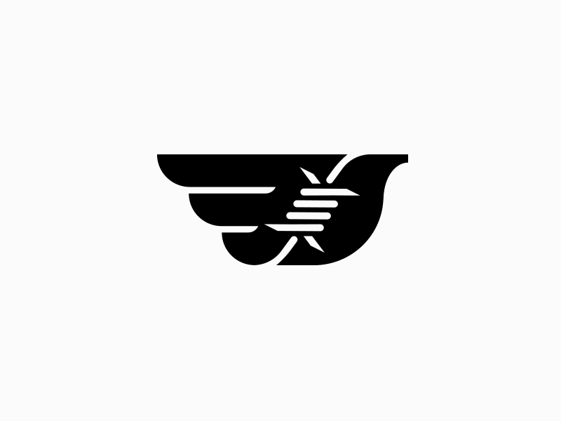 Wire Bird Logo - Freedom ( razor wire+bird ) by EightSeconds | Dribbble | Dribbble