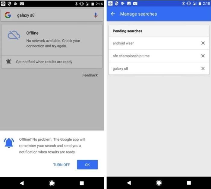 Google Now App Logo - Android Google app now stores offline searches and runs them when a
