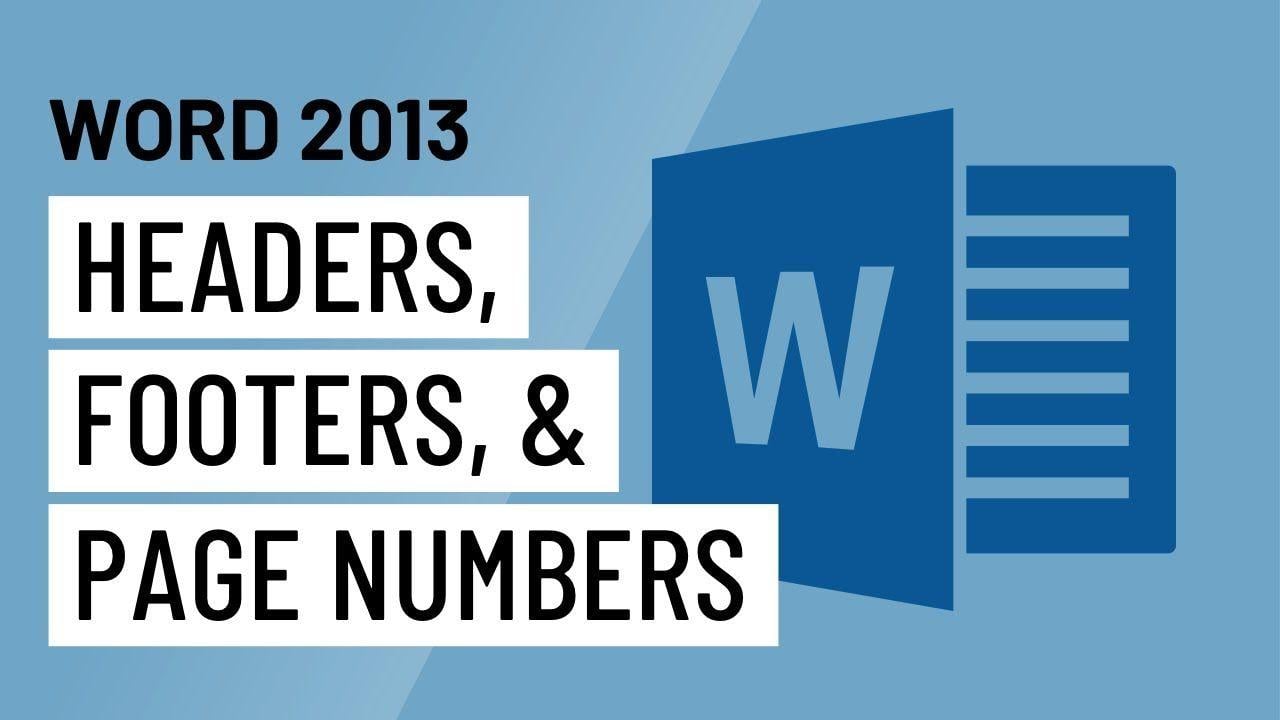 Word 2013 Logo - Word 2013: Headers, Footers, and Page Numbers