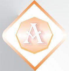 Silver Diamond Shaped Logo - Personalized 24K Gold-Plated Sterling Silver or Sterling Silver ...