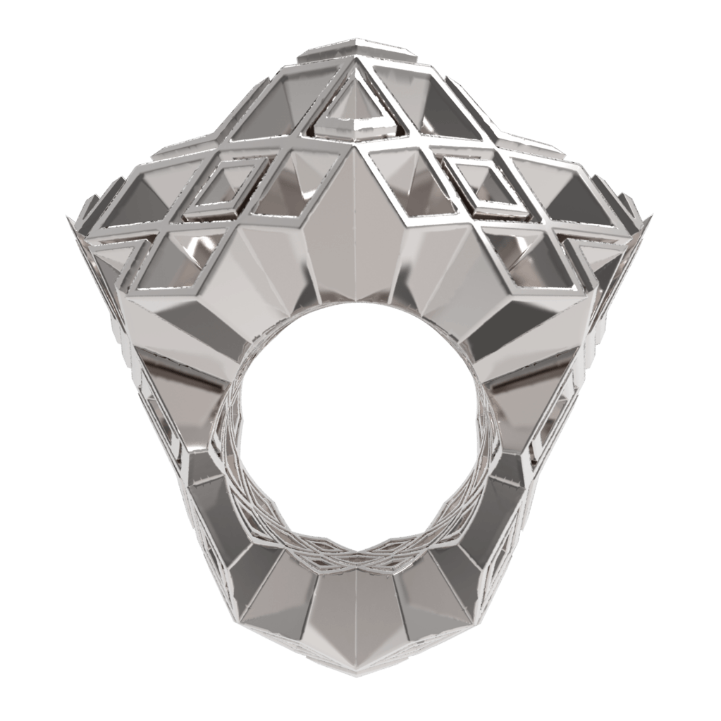 Silver Diamond Shaped Logo - Silver Diamond Shaped Ring – VOJD Studios