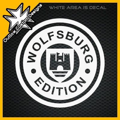 VW Wolfsburg and Logo - VW - Wolfsburg Edition Logo - Outlaw Custom Designs, LLC
