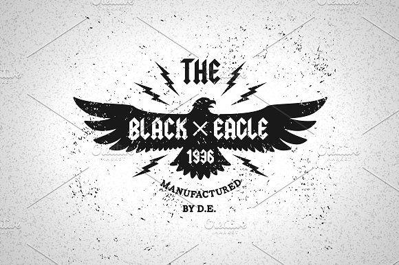 Black Eagle Logo - Vintage Label Black Eagle ~ Logo Templates ~ Creative Market