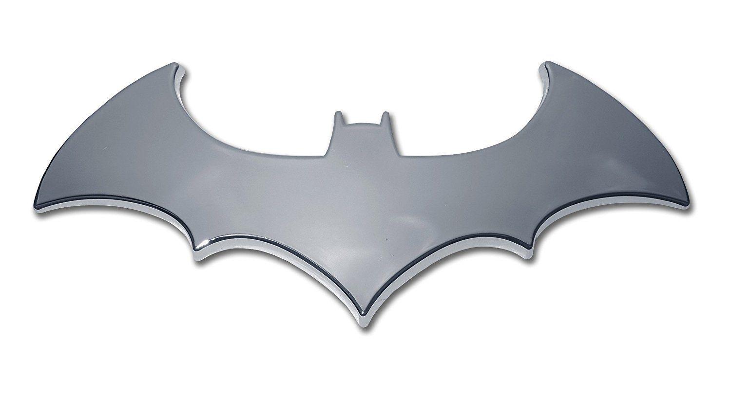 Silver Batman Logo - Batman (3D Bat) Chrome Auto Emblem – 3DCars.com