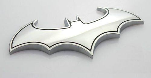 3D Bat Logo - Eforcar 3 pcs Silver 3D Metal Bat Auto logo Car Sticker Batman Badge ...