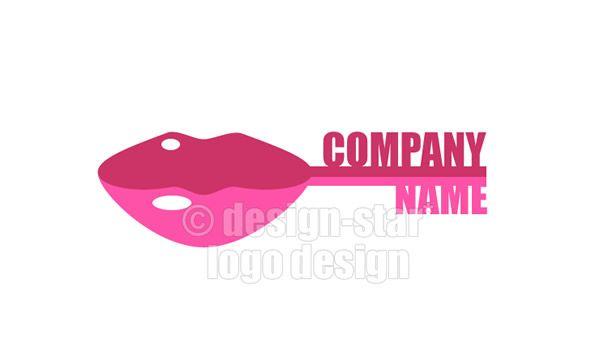 Beauty and Cosmetic Company Logo - Glossy pink modern lips beauty beautician cosmetic logo design ...