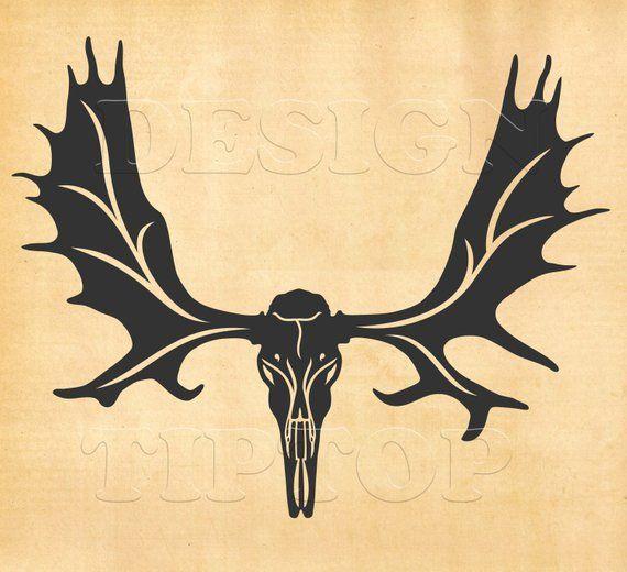 Moose Head Logo - Moose skull SVG elk skull animal skull moose head animal | Etsy