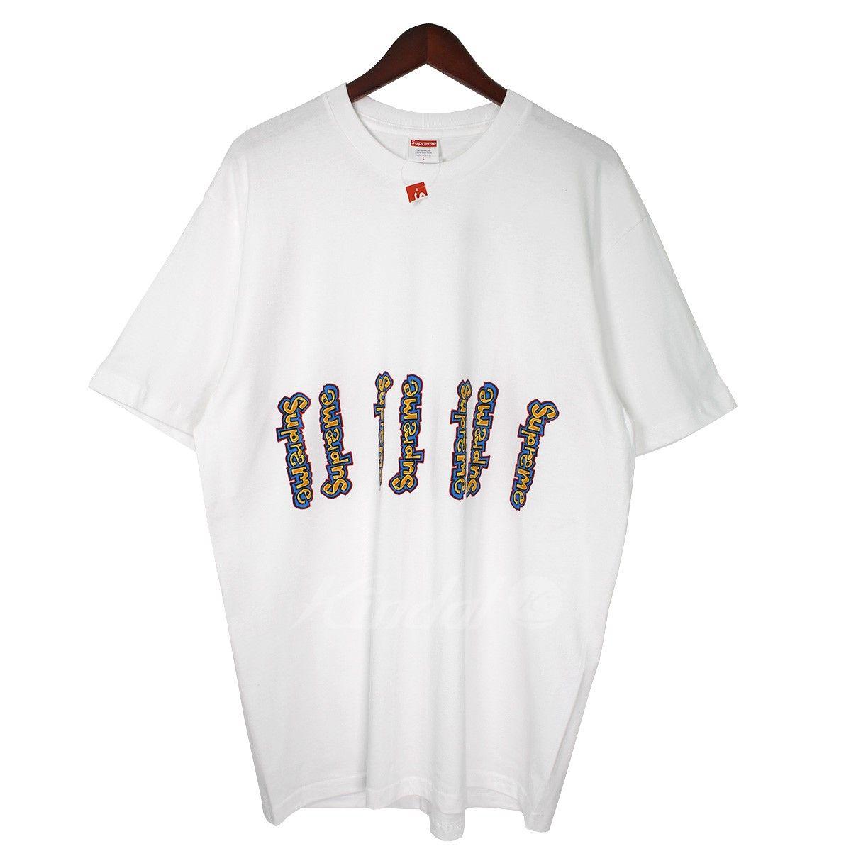 Multi Supreme Logo - Kindal: SUPREME 18SS Gonz Logo Tee Gon's Multi Logo T Shirt White