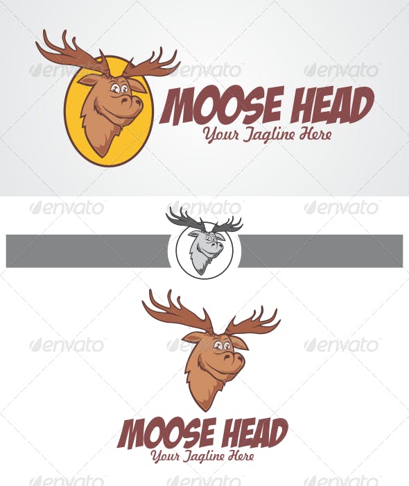 Moose Head Logo - Moose Head Logo by seviart | GraphicRiver