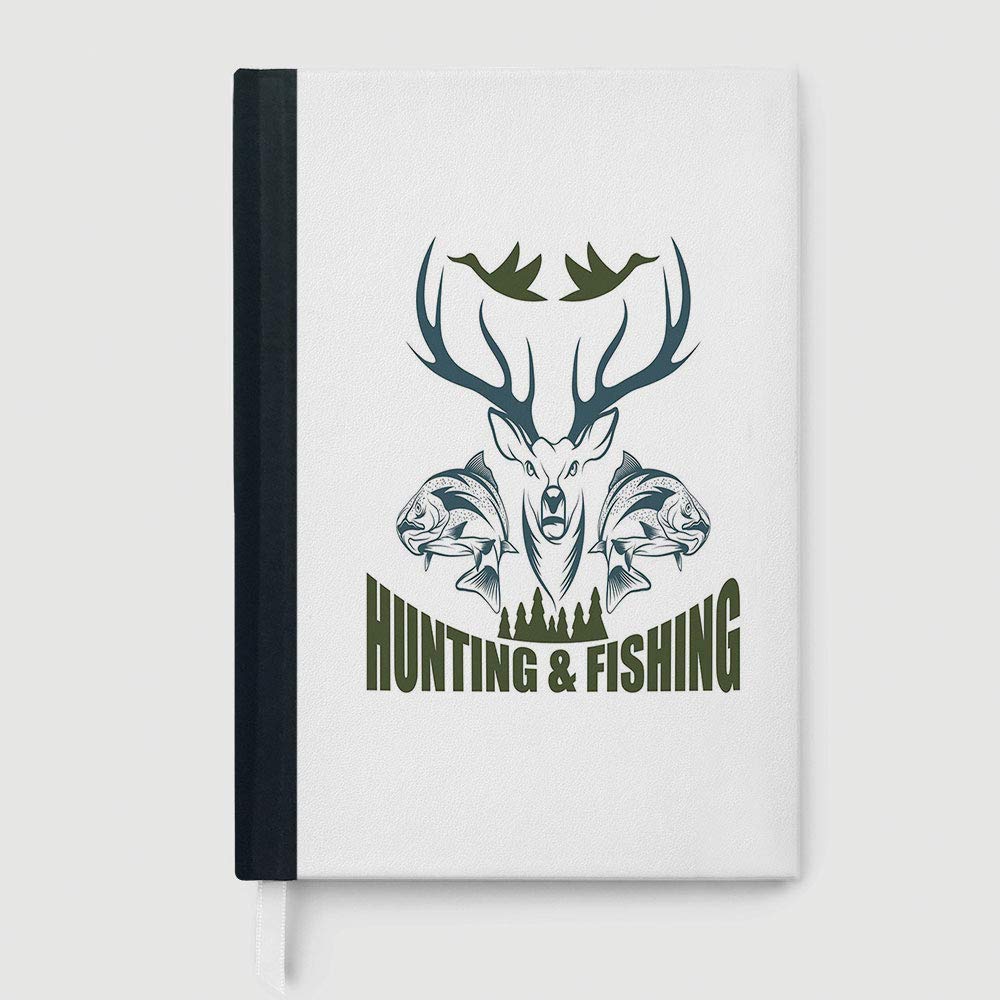 Moose Head Logo - Amazon.com : Hunting Decor, Artistic Emblem Moose Head Horns Trout ...