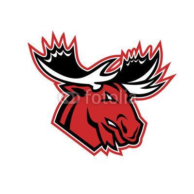 Moose Head Logo - Angry Moose Head Side Mascot | Buy Photos | AP Images | DetailView