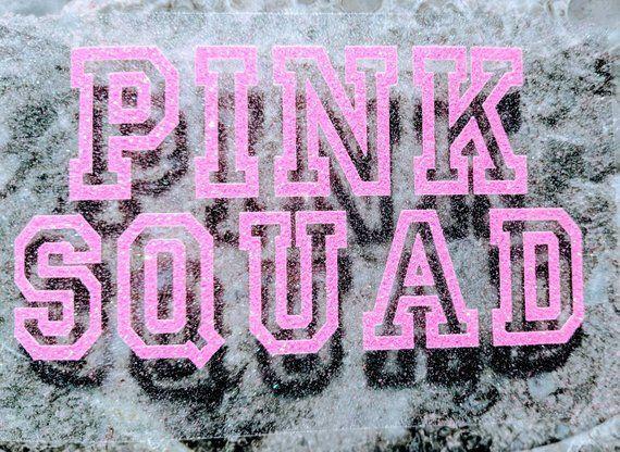 Pink Squad Logo - VS Pink Squad Iron On Vinyl Decal Heat Transfer | Etsy