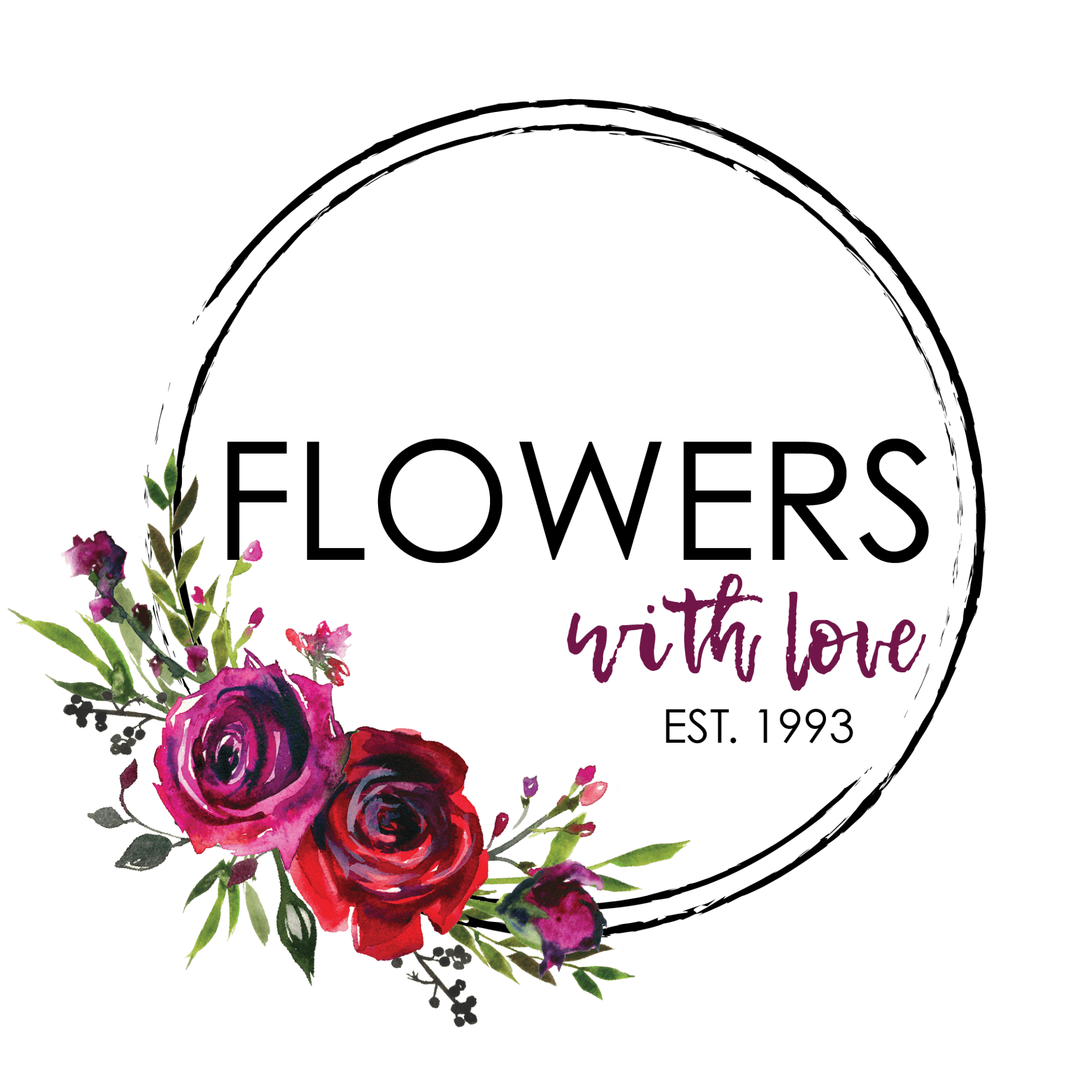 Transparent Flower Logo - Flowers with Love Logo