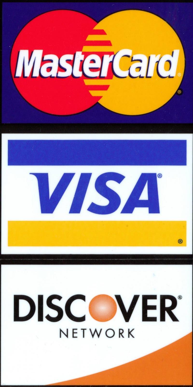 Visa MasterCard Discover Credit Card Logo - Visa and mastercard Logos