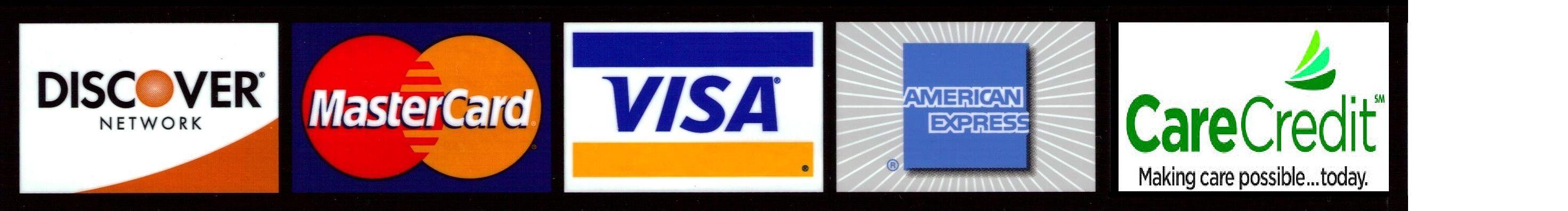 Visa MasterCard Discover Credit Card Logo - Payment Options