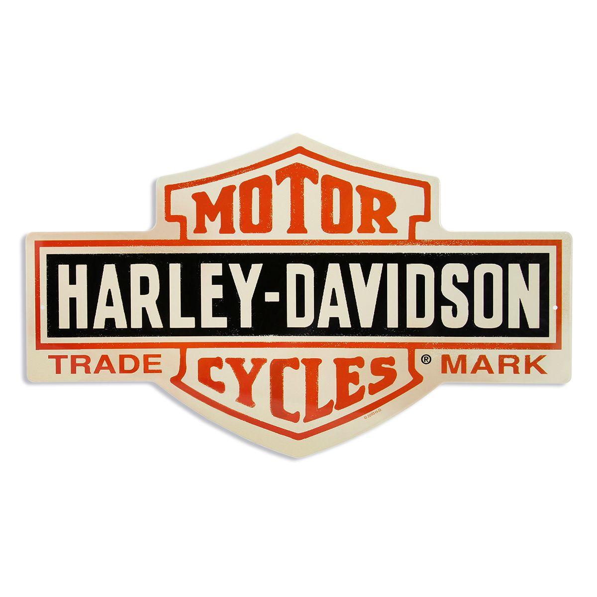 Harley-Davidson Bar Shield Logo - Harley Davidson Bar And Shield Tin Garage Sign At Retro Planet