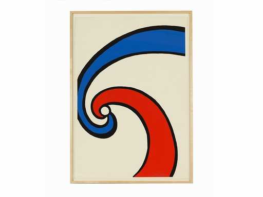Red and Blue Swirl Logo - Alexander Calder, Red and Blue Swirl, Lithograph, 20th