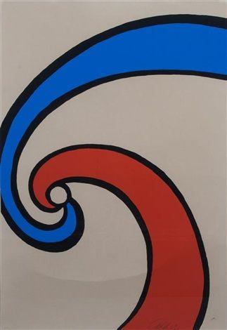 Red and Blue Swirl Logo - Red and blue swirl by Alexander Calder on artnet