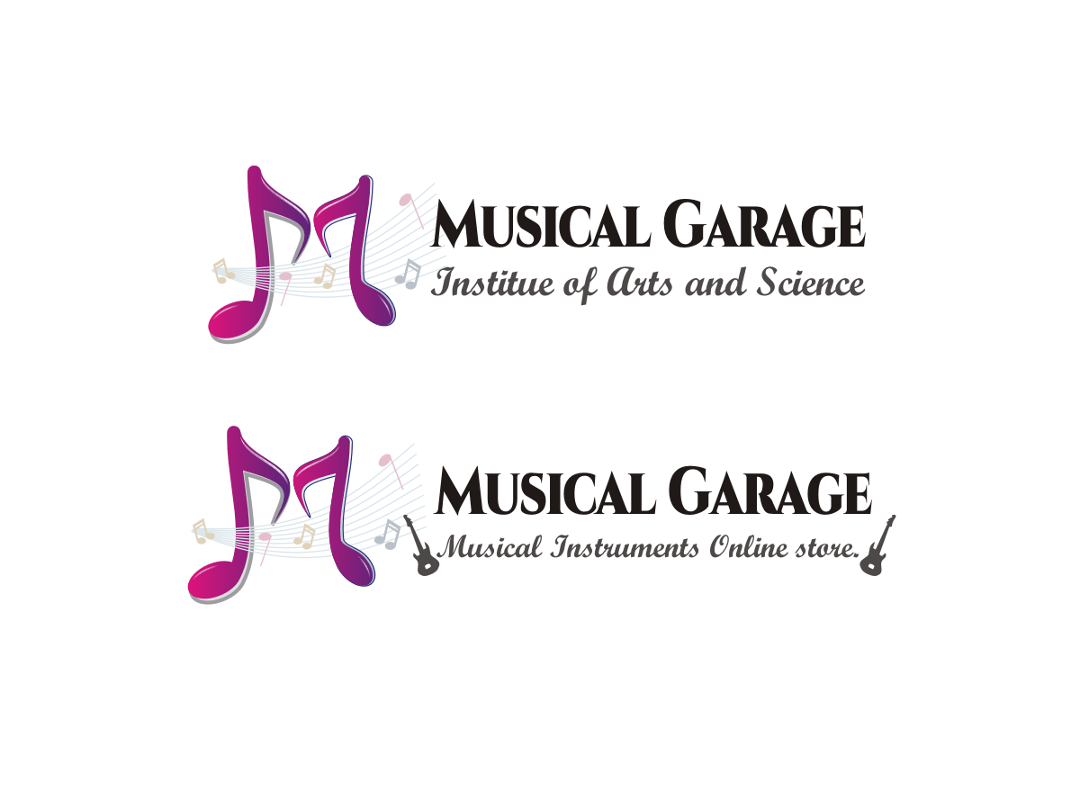 Garage Store Logo - Store Logo Design for Musical Garage and Musical Garage Intitute