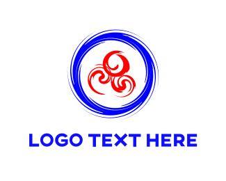 Red and Blue Swirl Logo - Swirl Logo Maker