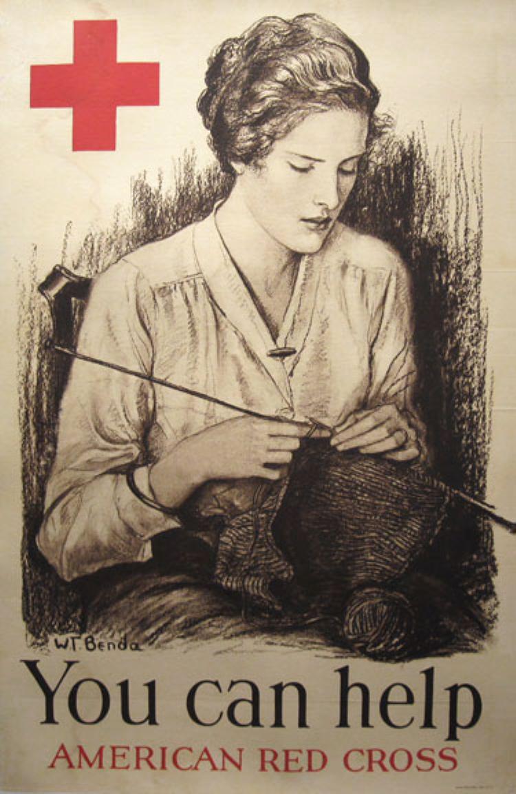 Women American Red Cross Logo - You can help American Red Cross original stone lithograph poster