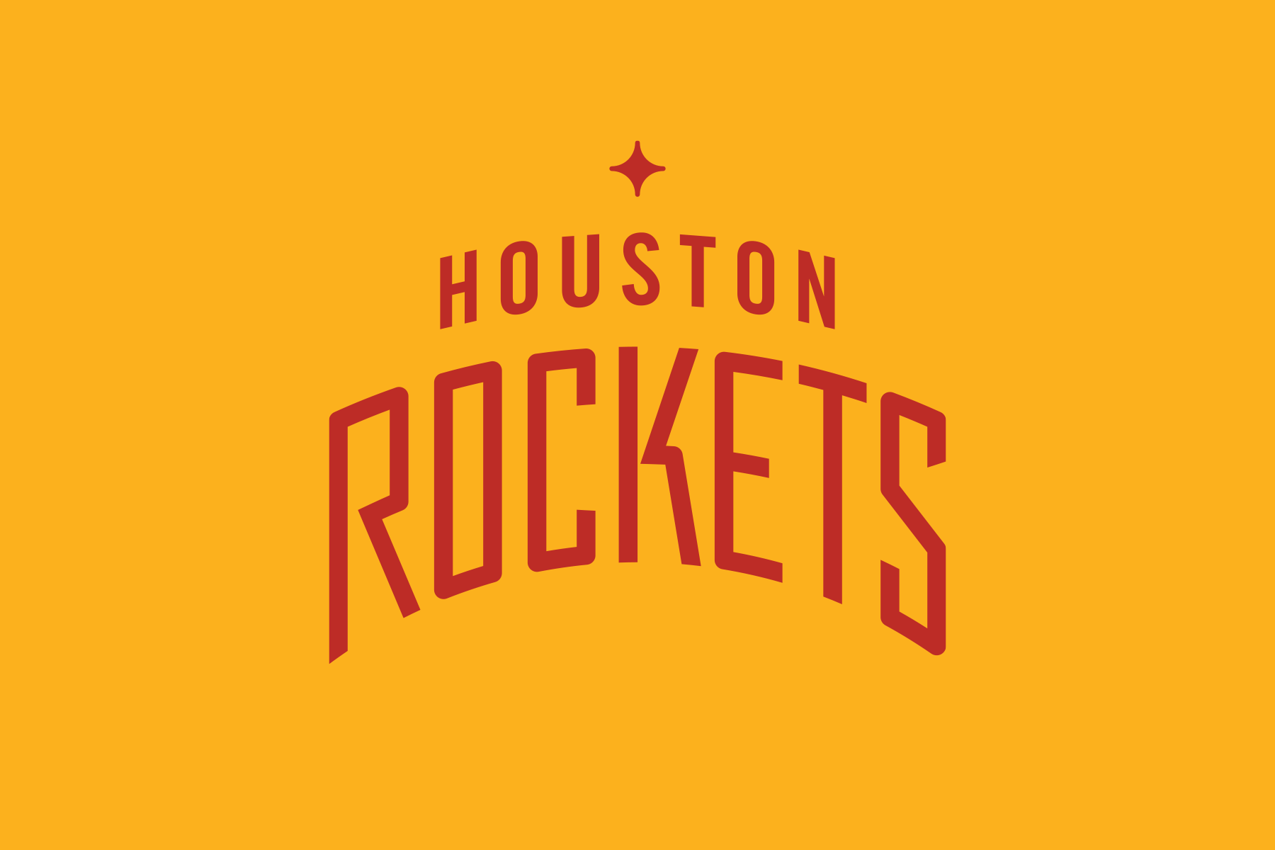 Red Yellow White Logo - Michael Weinstein NBA Logo Redesigns: Houston Rockets