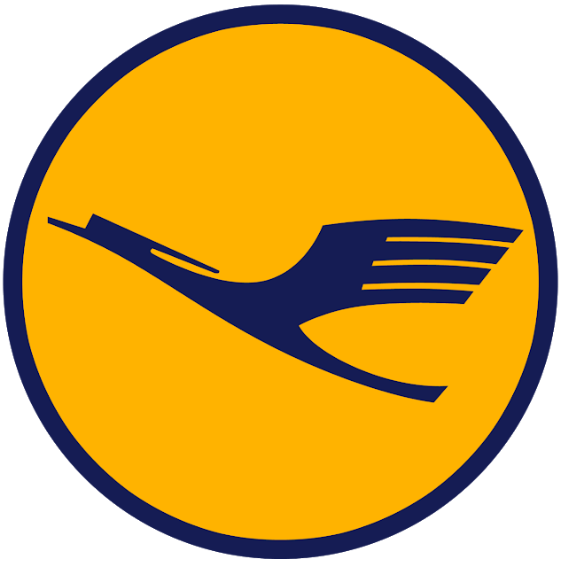 Orange Bird in Circle Logo - Lufthansa Airlines Logo History and Evolution - AERONEF.NET