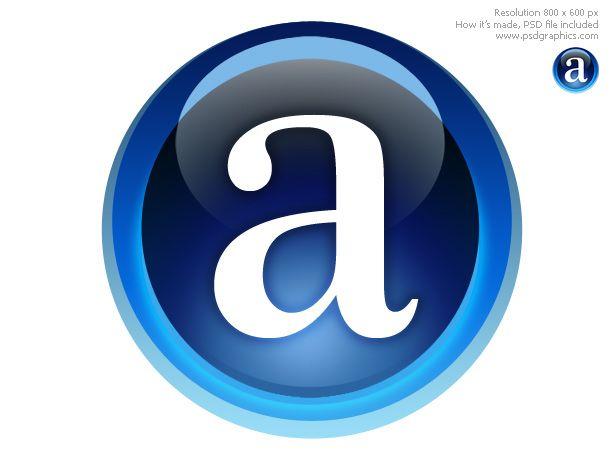 Blue a Logo - Alexa logo photoshop tutorial | PSDGraphics