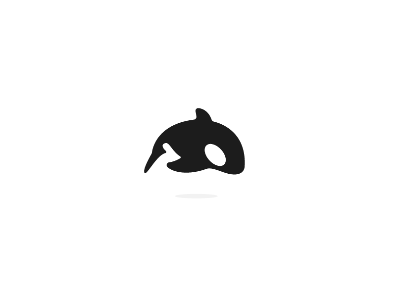 Black Whale Logo - Orca