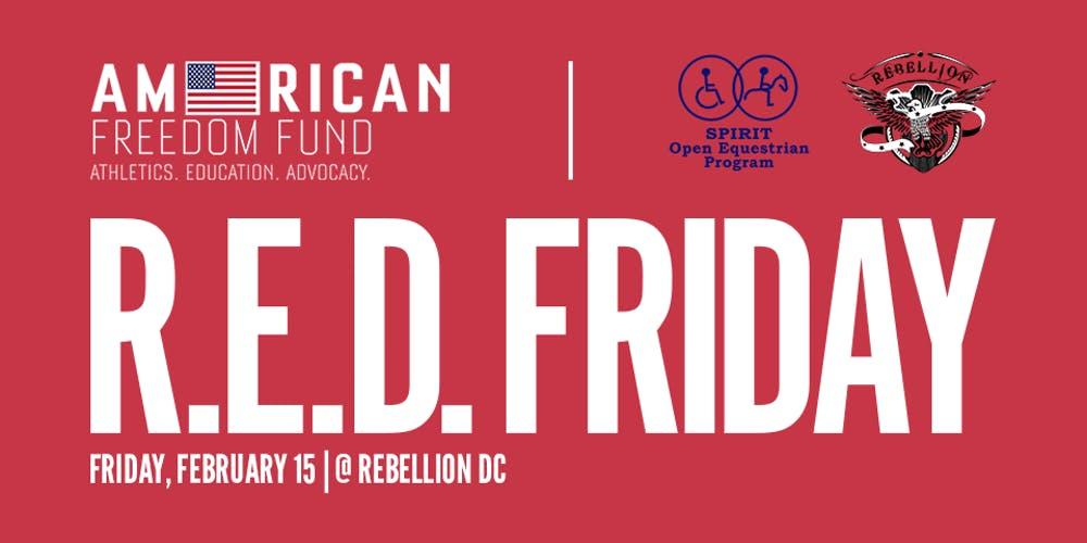 Red Friday Logo - AFF Rebellion DC R.E.D. Friday Social Tickets, Fri, Feb 15, 2019 at ...