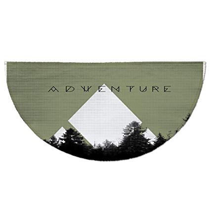 Black and White Half Circle Mountain Logo - Amazon.com: Half Round Door Mat Entrance Rug Floor Mats,Adventure ...