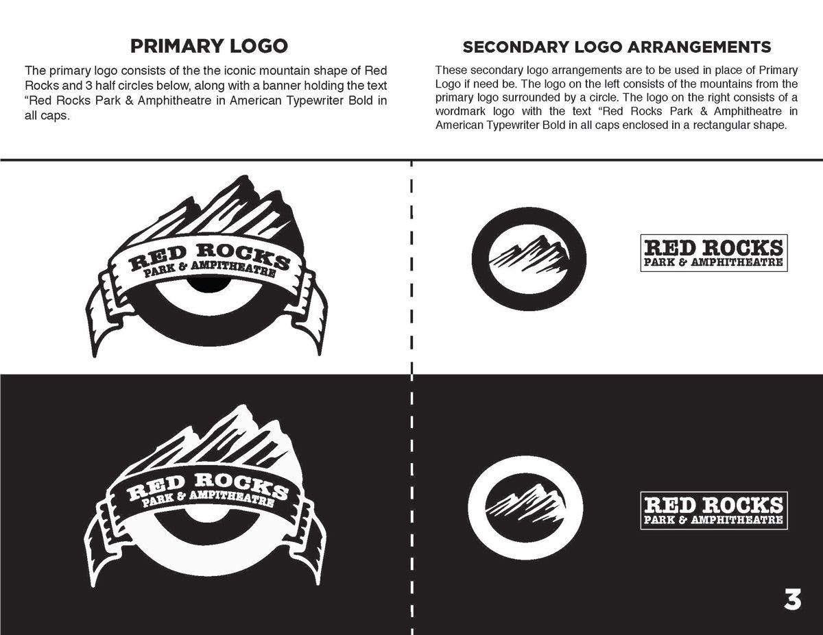 Black and White Half Circle Mountain Logo - Red Rocks Identity Project on Behance