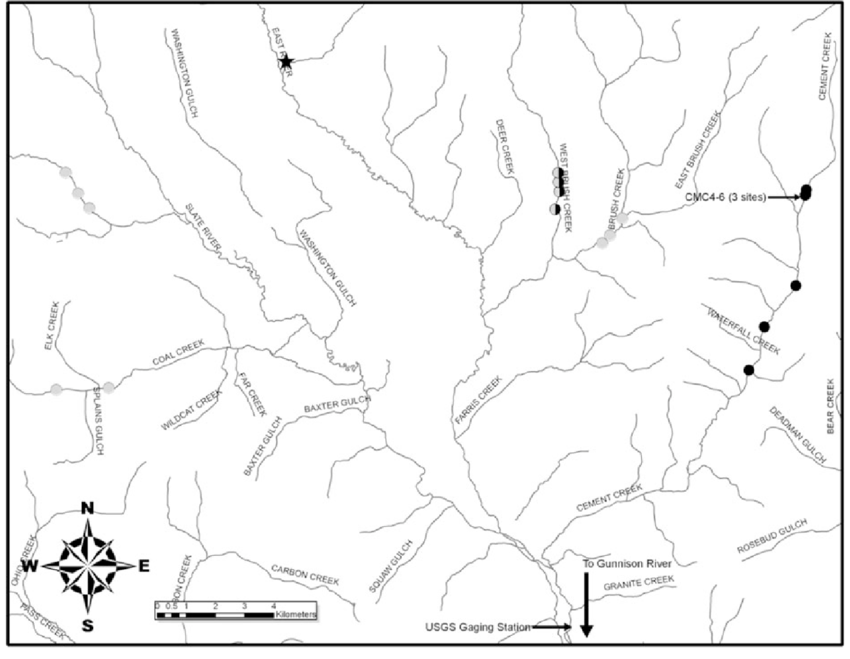Black and White Half Circle Mountain Logo - Map of study sites. Asterisk indicates the Rocky Mountain Biological ...