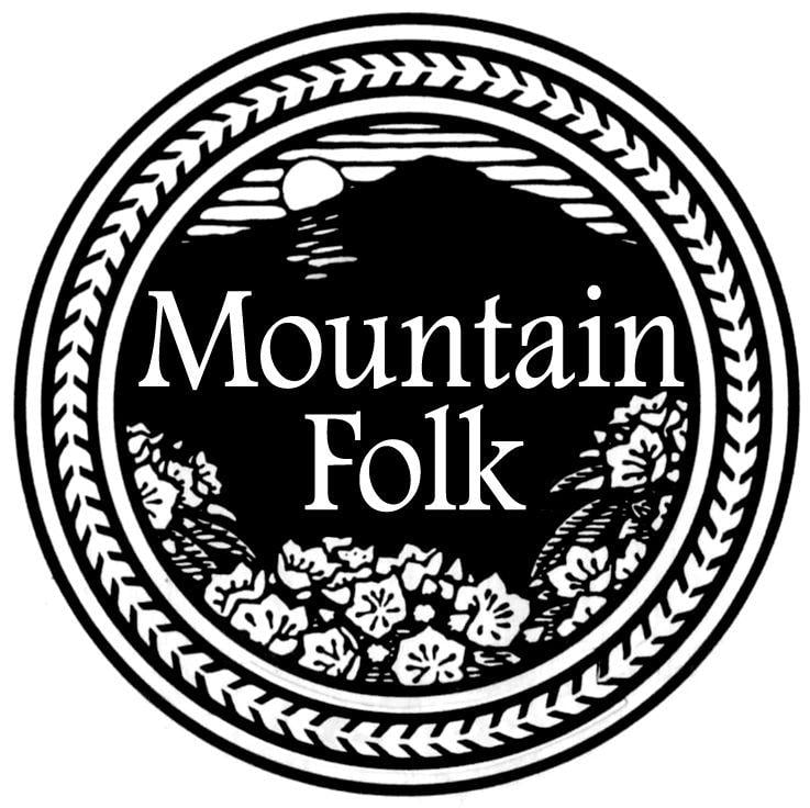 Black and White Half Circle Mountain Logo - Fiddle Festival