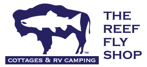 Rv Shop Logo - The Reef Fly Shop Cottages Rv Camping Header Logo 2x Tm Fly