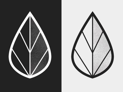 Black and White Leaf Logo - Mia Jung (jung0930)