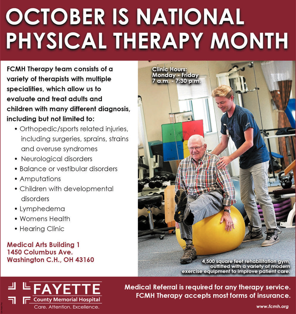 P. Physical Therapy Month Logo - October is National Physical Therapy Month, Fayette County Memorial