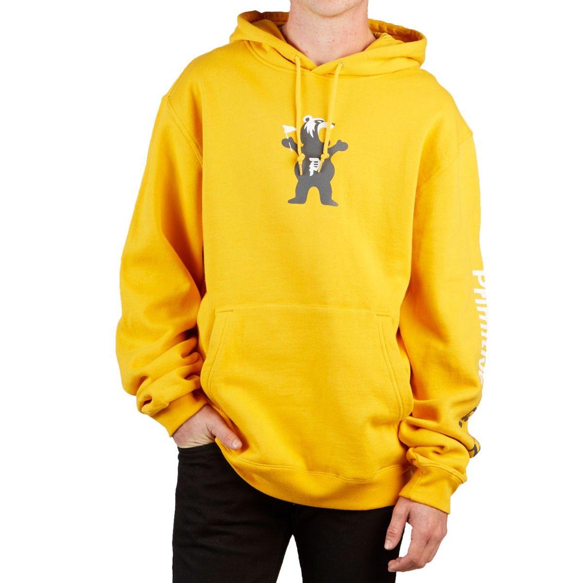 Primitive Grizzly Logo - Primitive X Grizzly Mascot Hoodie - Yellow