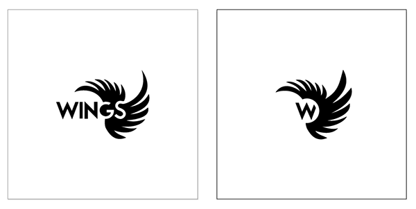 Fashion Wing Logo - Wings Clothing logo on Pantone Canvas Gallery