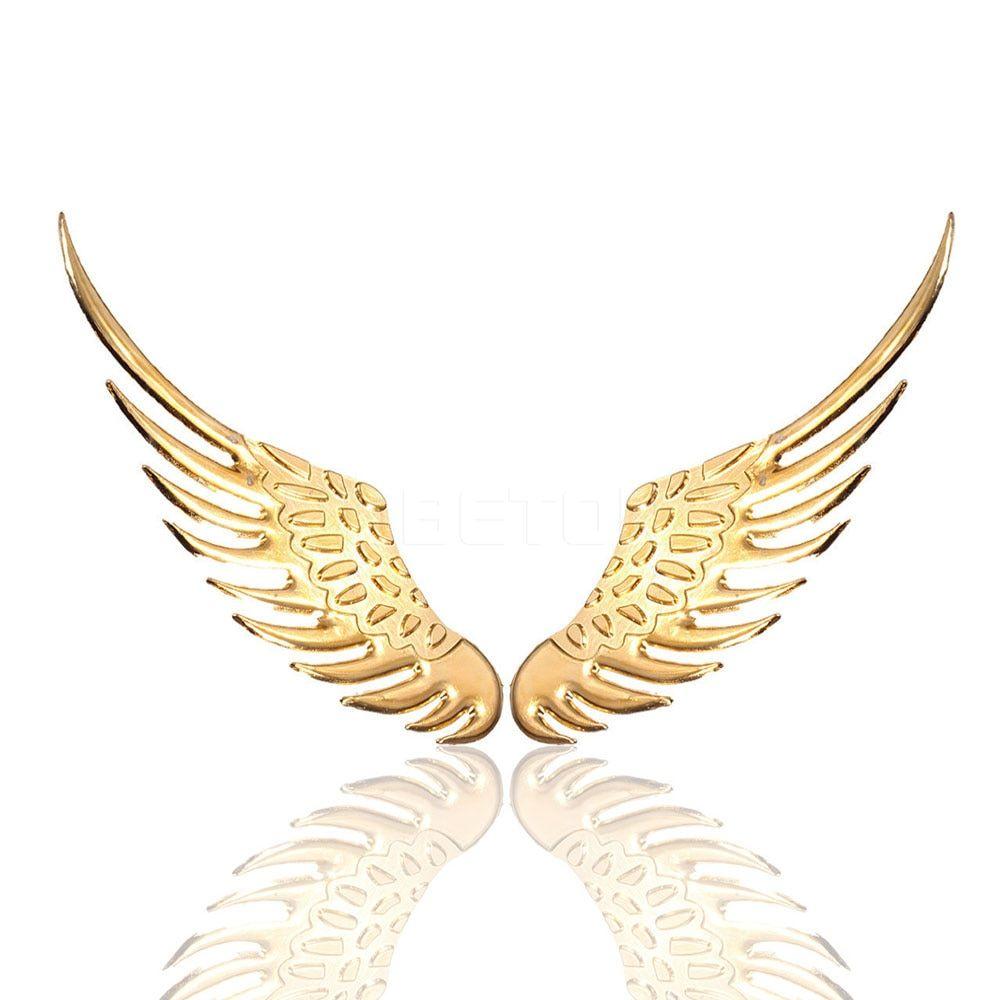 Fashion Wing Logo - Sikeo 2Pcs Set Hot NEW Car Styling Fashion Metal Stickers 3D Wings