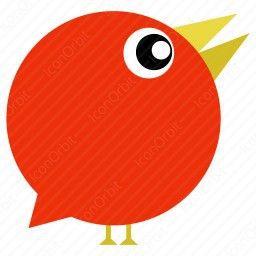 Orange Bird in Circle Logo - Orange Circular Bird icon | IconOrbit.com